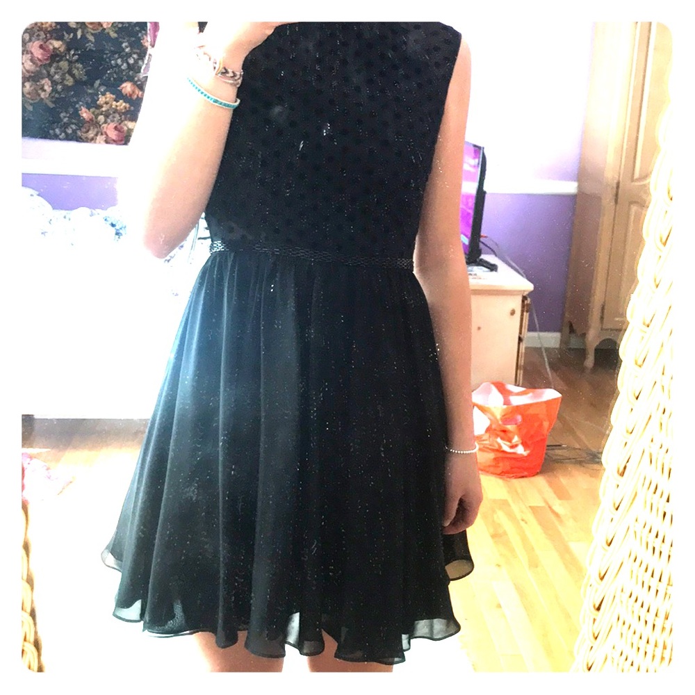 black chiffon dress